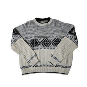 Vintage Flatiron Mills 
Knitwear Sweater Retro Pattern Beige 
Size XL